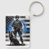 K9 Politie-eenheid Sleutelhanger (Achterkant)