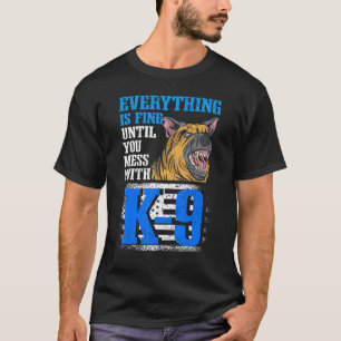 K9 Politieagent en politiehond T-shirt