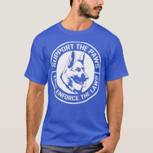 K9 politieagent ondersteunt pols Duits T-shirt