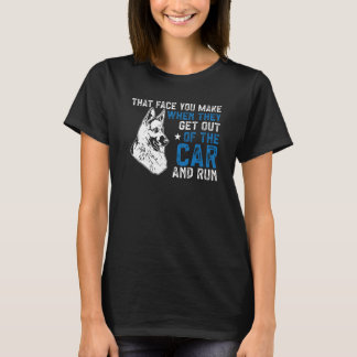 K9 Politiehond Blauwe Lijn Stap Uit De Auto K9 Pol T-shirt