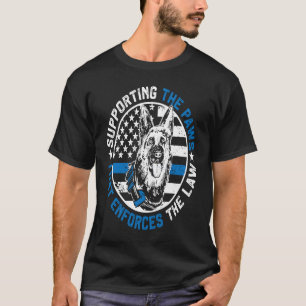 K9 Politiehond ter ondersteuning van de politiedie T-shirt
