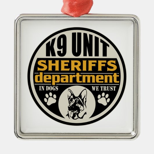 K9 Sheriff's Department Metalen Ornament (Voorkant)