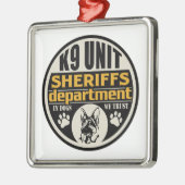 K9 Sheriff's Department Metalen Ornament (Links)