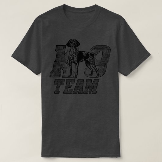 K9 Team German Shorthaired Pointer T-shirt (Design voorkant)