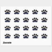 K-9 Blue Line Paw Sticker (Vel)