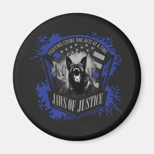 K-9 Eenheid - Jaws of Justice Magneet (Voorkant)