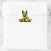 K-9 Eenheid Vierkante Sticker (Tas)
