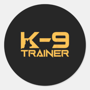 K-9 K9 Hondengeleider Trainer Politie Beveiliging  Ronde Sticker