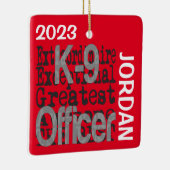 K-9 Officier Buitengewoon DOUANE Keramisch Ornament (Rechts)