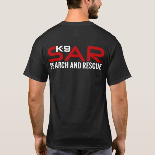 K-9 Onderzoek en Redding - SAR T-shirt (Achterkant)