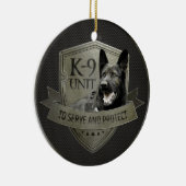 K-9 Unit GSD - Working German Shepherd Dog Keramisch Ornament (Rechts)