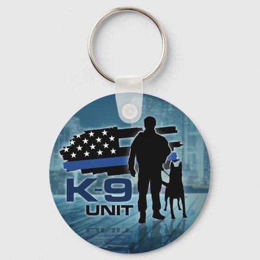 K-9 Unit - Police Dog - Malinois Sleutelhanger (Voorkant)