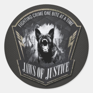 K-9 Unit - Police Unit - German Shepherd Ronde Sticker