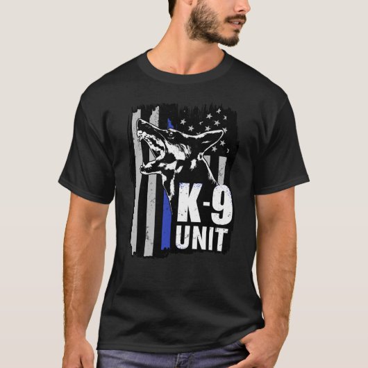 K-9 Unit - Police Unit - German Shepherd T-shirt (Voorkant)