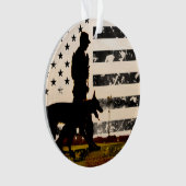 K-9-werkende hond ornament (voorkant)