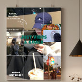 K-Aesthetic Winter Moodboard Cozy Café Collage Poster