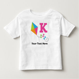 K Alphabet Letter persoonlijk Kinder Shirts