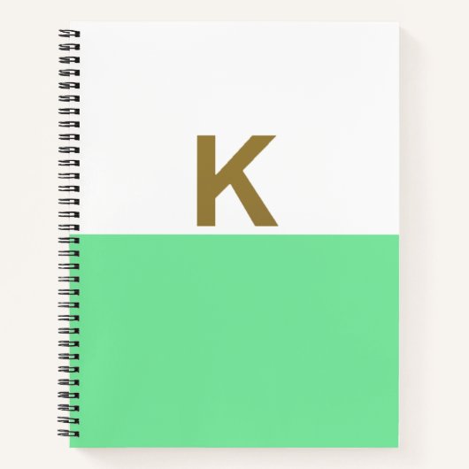 K Cahier Initial à l'or (Devant)