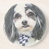 K-Cee-portret Zandsteen Onderzetter (Voorkant)