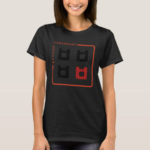 K cultuur Koreaans alfabet Hangul Consonant 43 T-shirt