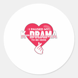 K-Drama Heart   Kortgeschenken van de Koreaanse Po Ronde Sticker