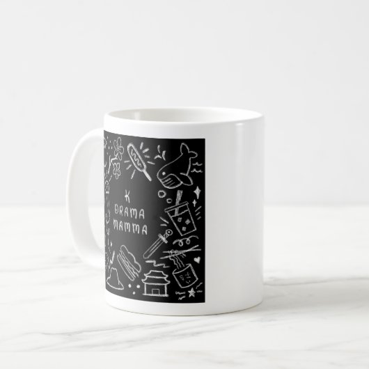 K Drama Mama Chalkboard Style Mug (Devant gauche)