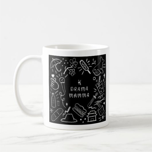 K Drama Mama Chalkboard Style Mug (Gauche)