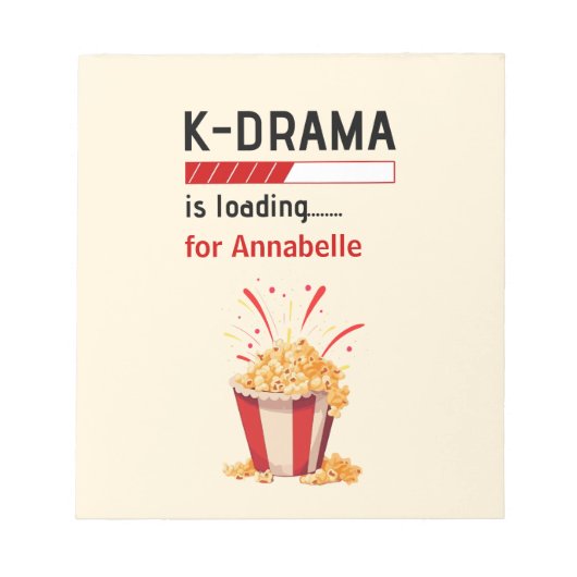 K-Drama wordt geladen Gepersonaliseerd Notitieblok (Voorkant)