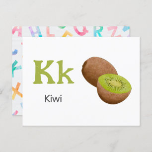 K est pour Kiwi - Carte Flash Alphabet