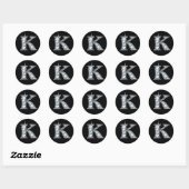 "K" Faux-"Diamond Bling" sticker (Vel)
