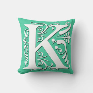 K Initiaal Monogram - Kussen