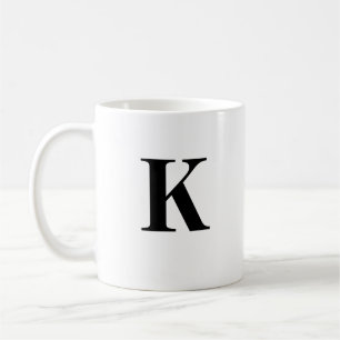 K initial et nom personnalisé Coffee Mug