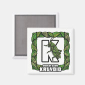 K is for Katydid – GTA Style ABC Learning Magnet (Recto/Verso)