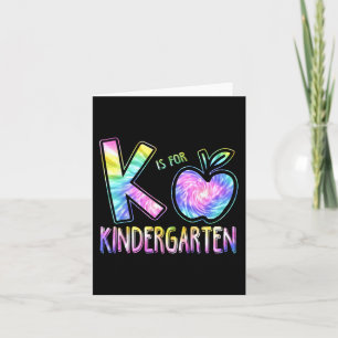 K is voor de leerling van de kindertuin Tie kleurs Kaart