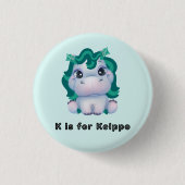 K is voor Kelppo Ronde Button 3,2 Cm (Voorkant)