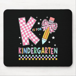 K Is Voor Kindergarten Ck Naar School Potlood Boog Muismat