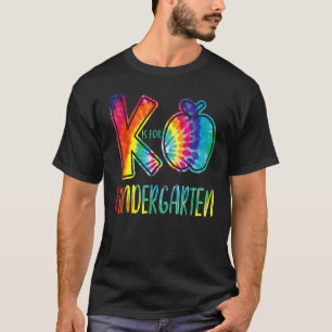 K is voor kindergarten en kleurstof terug naar Sch T-shirt