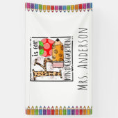 K is voor Kindergarten Terug naar de schoolklas Spandoek (Verticaal)