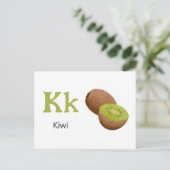 K is voor Kiwi - Alphabet Flash Kaart (Staand voorkant)