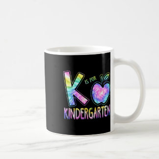 K Is Voor Kleuterleidster Tie Dye Byck Naar School Koffiemok