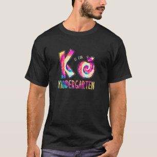 K Is Voor Kleuterleidster Tie Dye Terug Naar Schoo T-shirt