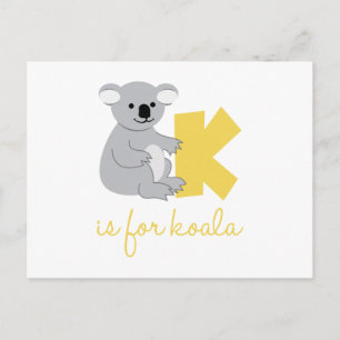K is voor Koala Briefkaart
