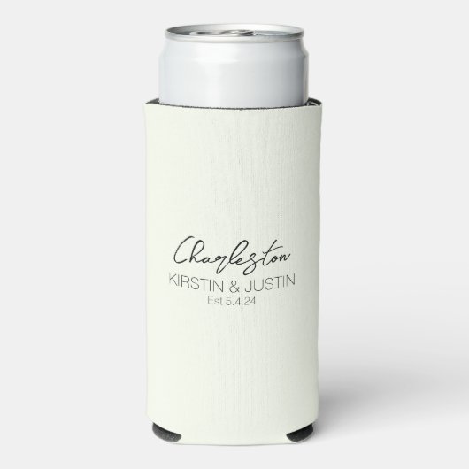 K & J Charleston, SC Bruiloft Tall Koelbox (Seltzer Achterkant)