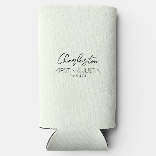 K & J Charleston, SC Bruiloft Tall Koelbox (Achterkant)