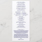 K&J Wedding Ceremony Programma (Achterkant)