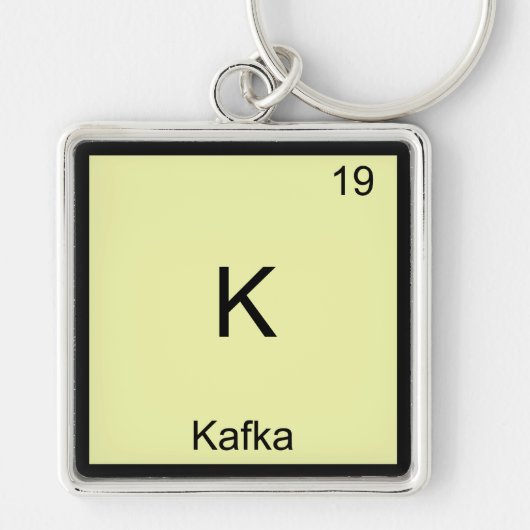 K - Kafka Funny Chemistry Element Symbol T-Shirt Sleutelhanger (Voorkant)