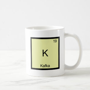 K - Kafka Grappig Chemie Elementsymbool T-Shirt Koffiemok