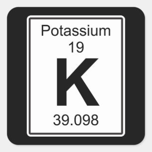 K - Kalium Vierkante Sticker