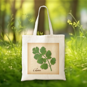 K koriander kruid tote bag