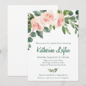 K L Bridal Shower Invitation Kaart (Voorkant / Achterkant)